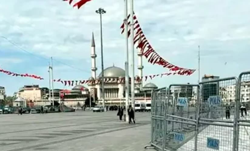 Taksim'de 1 Mayıs hazırlıkları sürüyor: Taksim ve çevresi bariyerlerle kapatılacak
