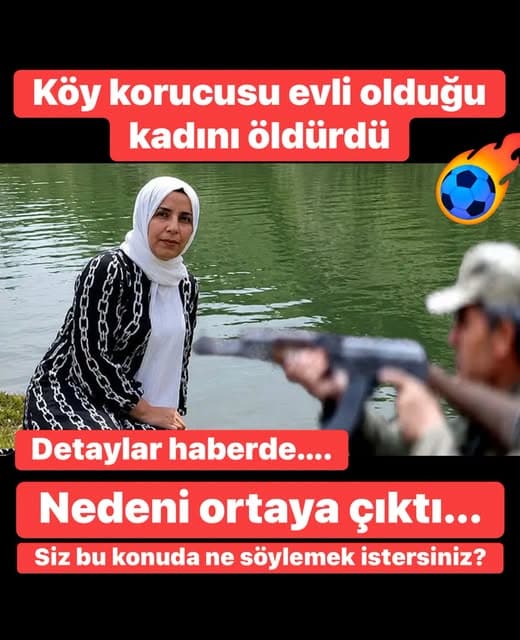 Bitlis’te köy korucusu Ömer Özdemir evli olduğu Leyla Özdemir’i ateşli silahla vurarak öldürdü.